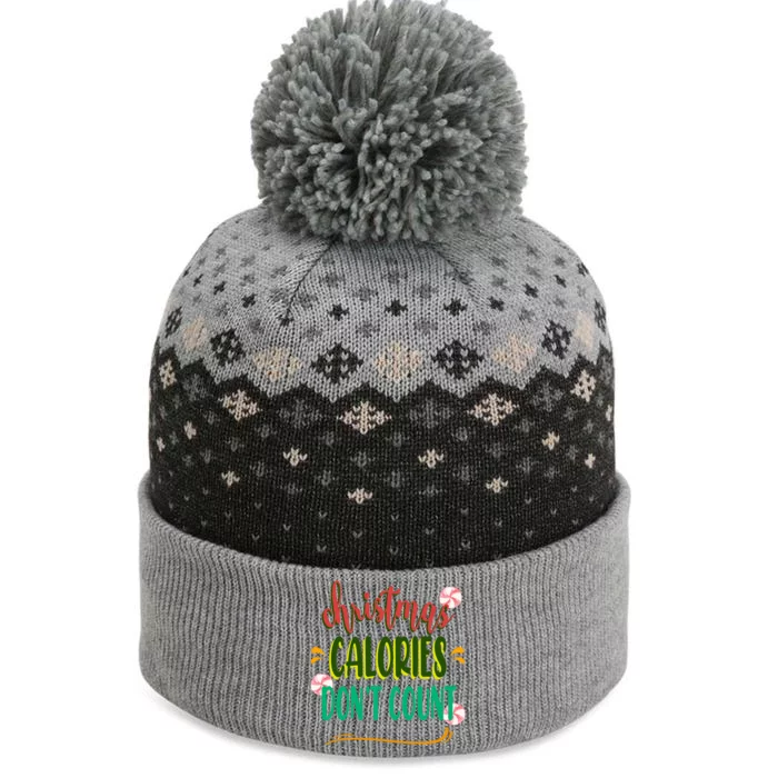 Christmas Calories Dont Count Funny The Baniff Cuffed Pom Beanie