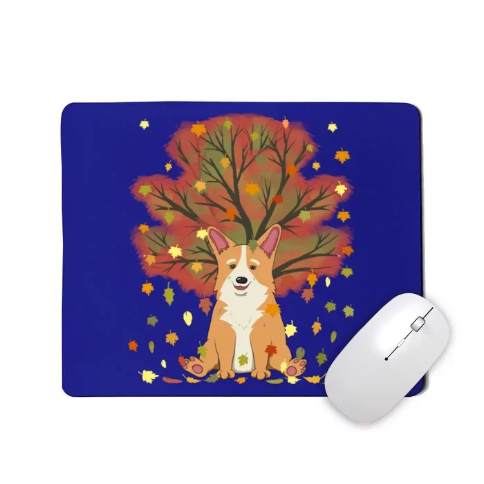 Cute Corgi Dog Lover Autumn Leaves Fall Thanksgiving Meaningful Gift Mousepad