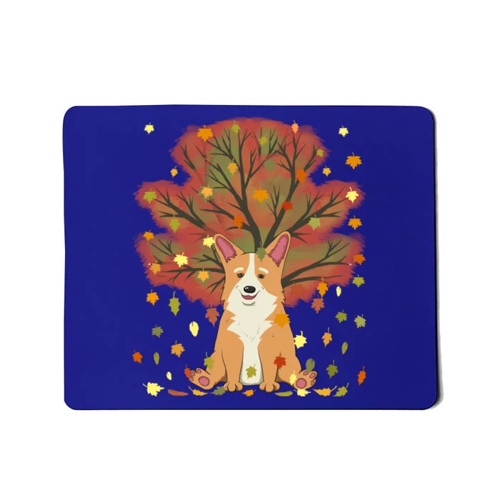 Cute Corgi Dog Lover Autumn Leaves Fall Thanksgiving Meaningful Gift Mousepad