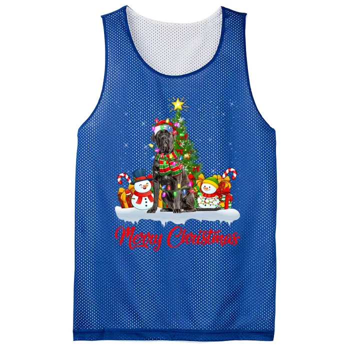 Cane Corso Dog Xmas Tree Lighting Santa Cane Corso Christmas Gift Mesh Reversible Basketball Jersey Tank