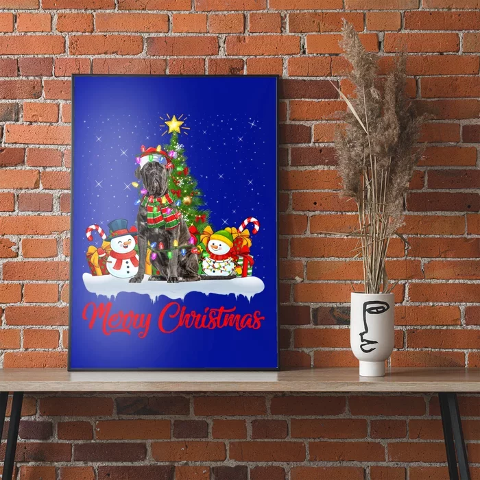 Cane Corso Dog Xmas Tree Lighting Santa Cane Corso Christmas Gift Poster