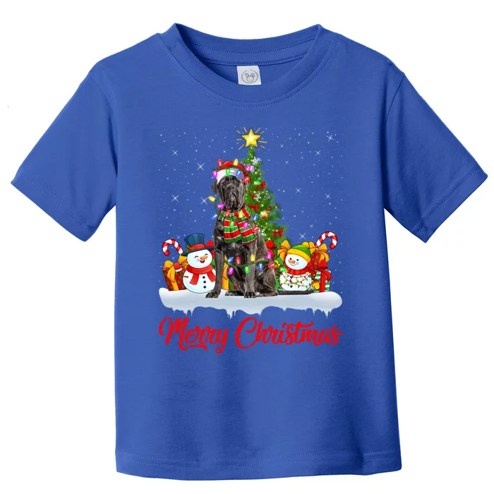 Cane Corso Dog Xmas Tree Lighting Santa Cane Corso Christmas Gift Toddler T-Shirt