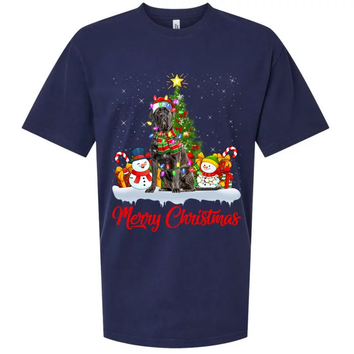 Cane Corso Dog Xmas Tree Lighting Santa Cane Corso Christmas Gift Sueded Cloud Jersey T-Shirt