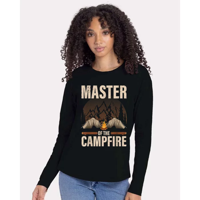 Cool Campfire Design For Men Women Camping Trailer Camper Womens Cotton Relaxed Long Sleeve T-Shirt