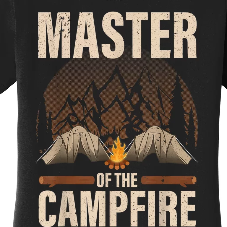 Cool Campfire Design For Men Women Camping Trailer Camper Women's T-Shirt