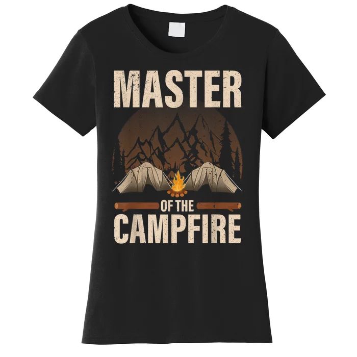 Cool Campfire Design For Men Women Camping Trailer Camper Women's T-Shirt