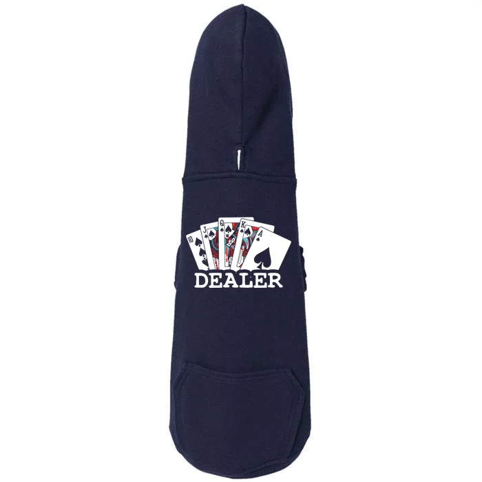 Casino Card Dealer Poker & Blackjacks Gamblers Doggie 3-End Fleece Hoodie