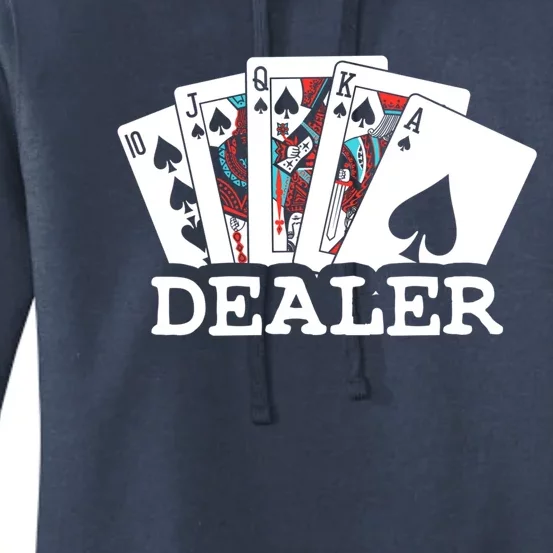 Casino Card Dealer Poker & Blackjacks Gamblers Women's Pullover Hoodie