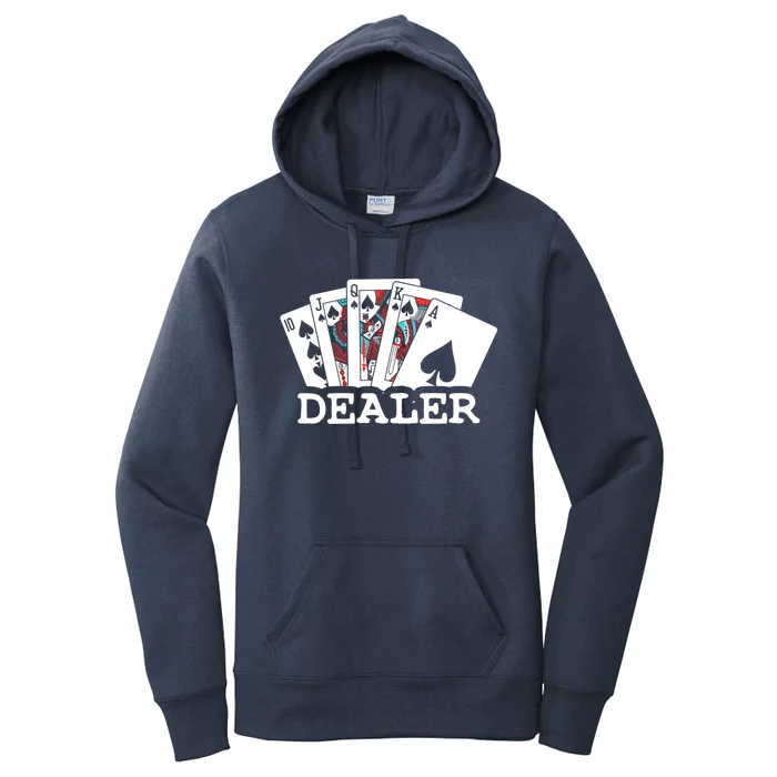 Casino Card Dealer Poker & Blackjacks Gamblers Women's Pullover Hoodie