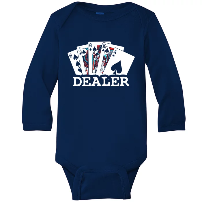 Casino Card Dealer Poker & Blackjacks Gamblers Baby Long Sleeve Bodysuit