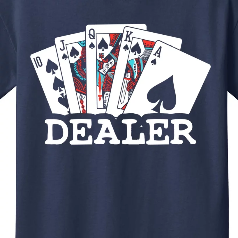 Casino Card Dealer Poker & Blackjacks Gamblers Kids T-Shirt