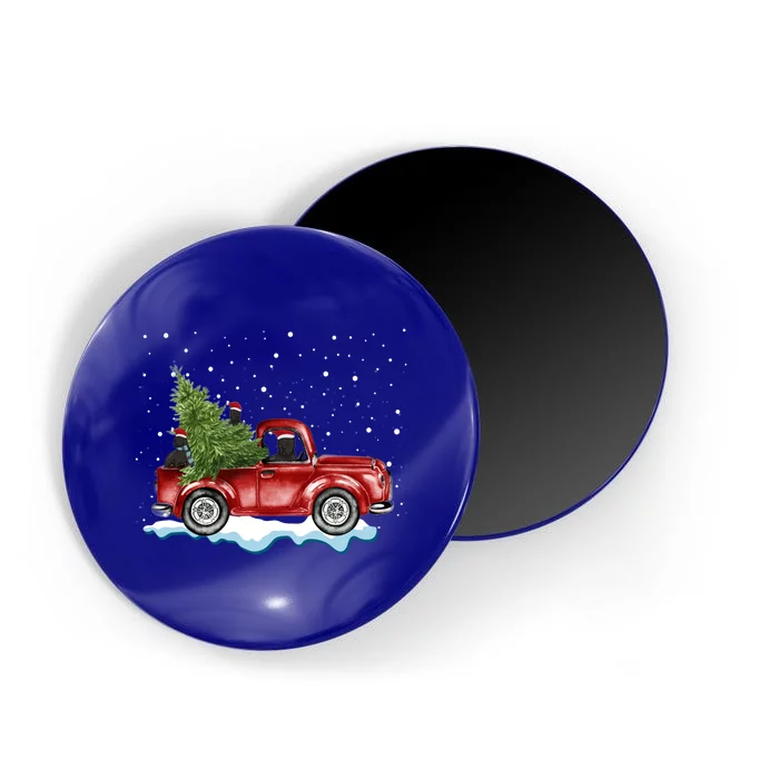 Cane Corso Dogs Ride Red Truck Christmas Gift Funny Xmas Funny Gift Magnet