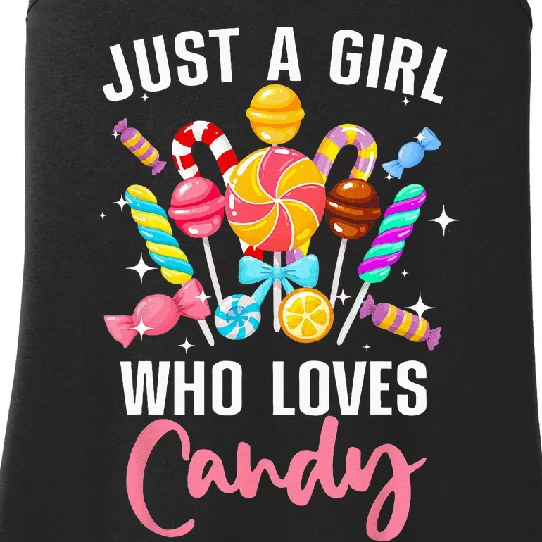 Cute Candy Design For Women Sweets Candy Lover Ladies Essential Tank