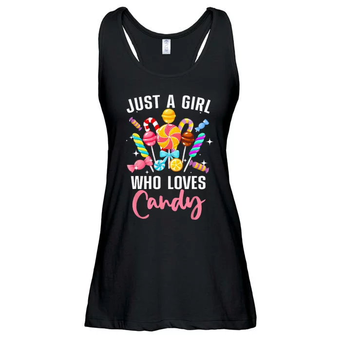 Cute Candy Design For Women Sweets Candy Lover Ladies Essential Flowy Tank