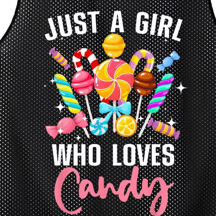 Cute Candy Design For Women Sweets Candy Lover Mesh Reversible Basketball Jersey Tank