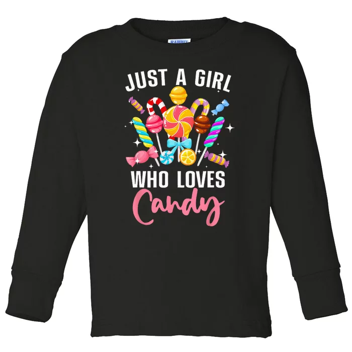 Cute Candy Design For Women Sweets Candy Lover Toddler Long Sleeve Shirt