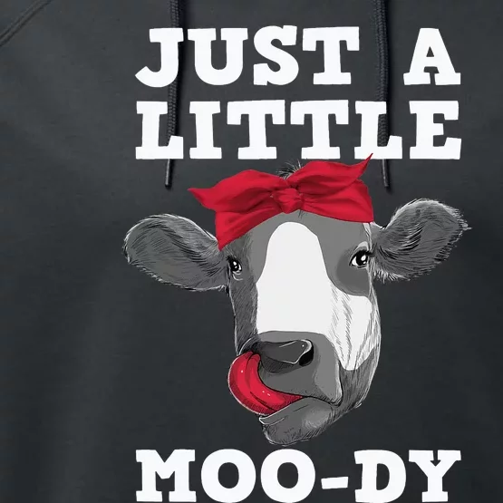 Cute Cow Design For  Dairy Cow Lover Performance Fleece Hoodie