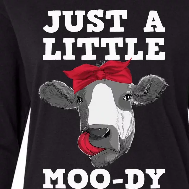 Cute Cow Design For  Dairy Cow Lover Womens Cotton Relaxed Long Sleeve T-Shirt