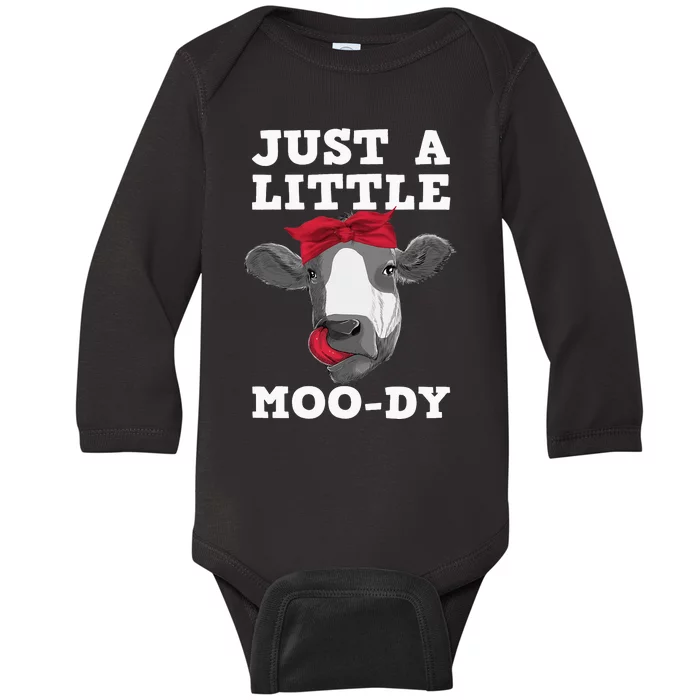 Cute Cow Design For  Dairy Cow Lover Baby Long Sleeve Bodysuit