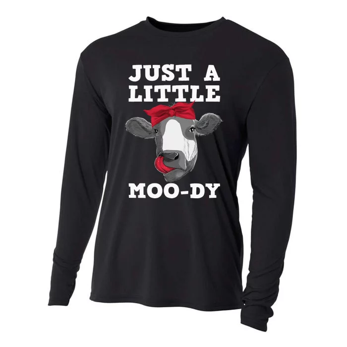 Cute Cow Design For  Dairy Cow Lover Cooling Performance Long Sleeve Crew