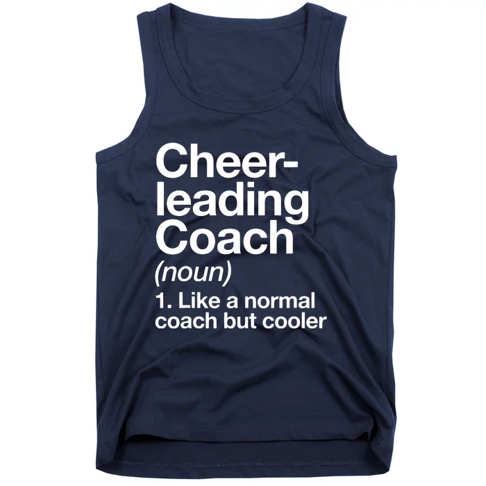 Cheerleading Coach Definition Sports Funny Trainer School Tank Top