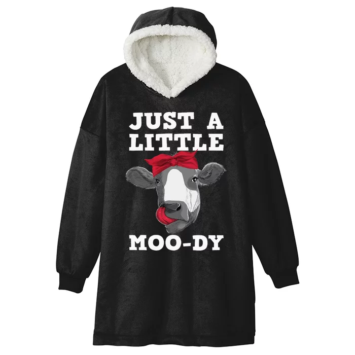 Cute Cow Design For Dairy Cow Lover Cattle Farming Hooded Wearable Blanket