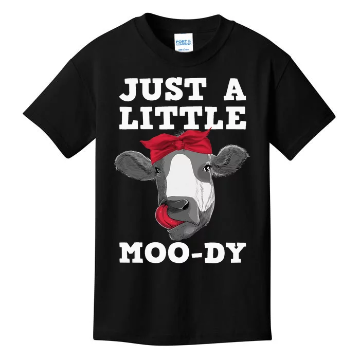 Cute Cow Design For Dairy Cow Lover Cattle Farming Kids T-Shirt