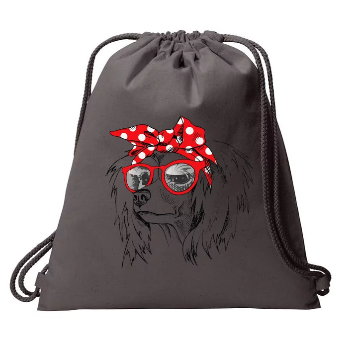 Chinese Crested Dog Mom Bandana Sunglasses MotherS Day Drawstring Bag