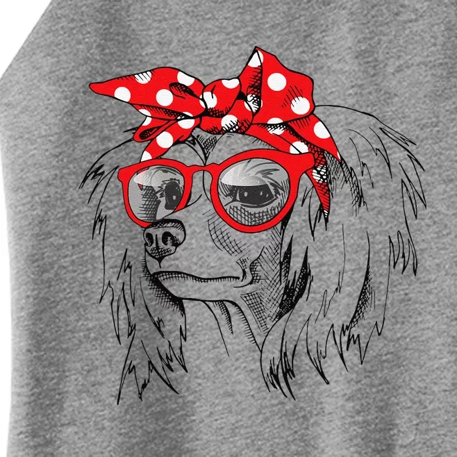 Chinese Crested Dog Mom Bandana Sunglasses MotherS Day Women’s Perfect Tri Rocker Tank