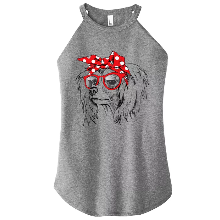 Chinese Crested Dog Mom Bandana Sunglasses MotherS Day Women’s Perfect Tri Rocker Tank