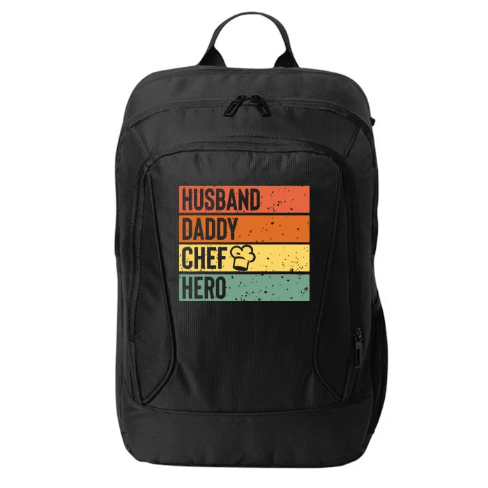 Chef Cook Dad Husband Daddy Hero Fathers Day Gift Tee City Backpack