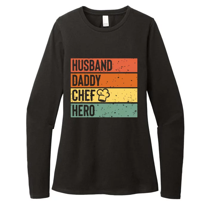 Chef Cook Dad Husband Daddy Hero Fathers Day Gift Tee Womens CVC Long Sleeve Shirt