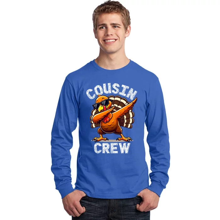 Cousin Crew Dabbing Turkey Thanksgiving Celebration Cute Gift Tall Long Sleeve T-Shirt