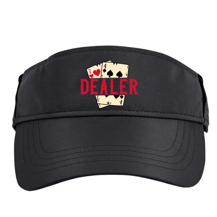 Casino Card Dealer I Poker I Blackjack Adult Drive Performance Visor