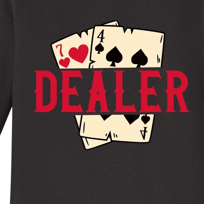 Casino Card Dealer I Poker I Blackjack Baby Long Sleeve Bodysuit