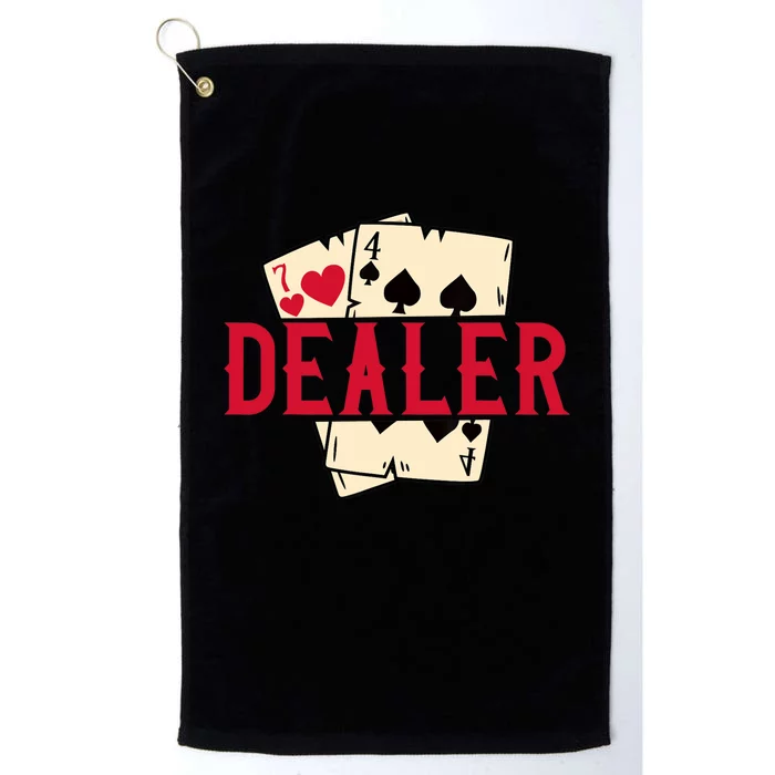 Casino Card Dealer I Poker I Blackjack Platinum Collection Golf Towel