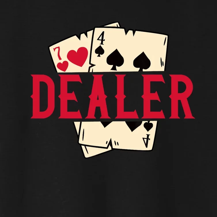 Casino Card Dealer I Poker I Blackjack Women's Crop Top Tee