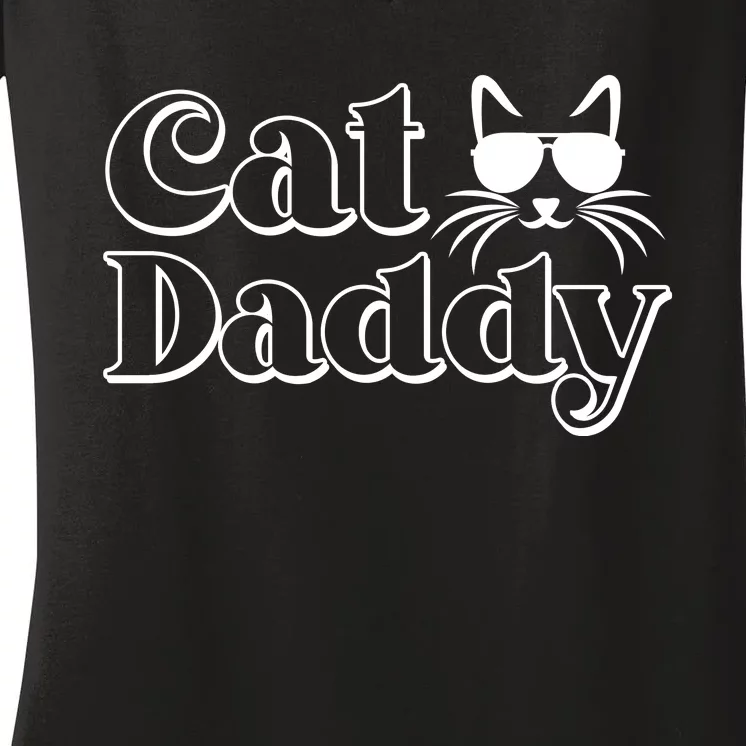 Cool Cat Daddy Women's V-Neck T-Shirt