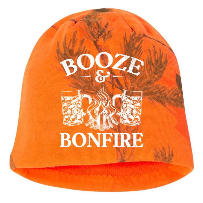 Camping Campfire Drunk Alcohol Beer Booze And Bonfire Gift Kati - Camo Knit Beanie