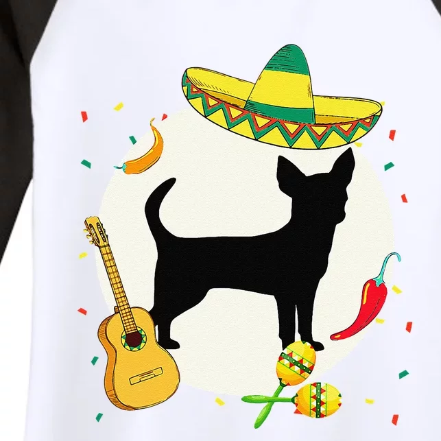 Chihuahua Cinco De Mayo Dog Puppy Lover Mexican Women's Tri-Blend 3/4-Sleeve Raglan Shirt