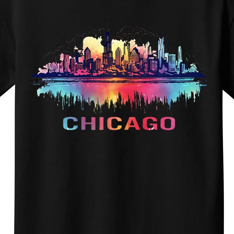 Chicago City Downtown Skyline Kids T-Shirt