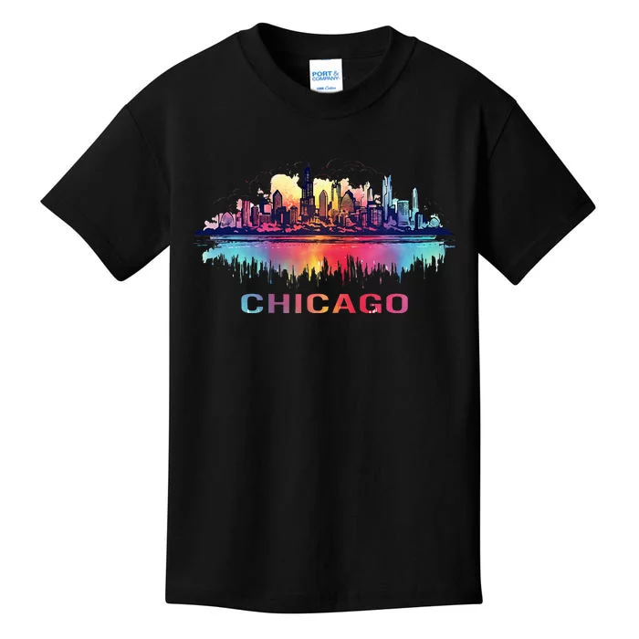 Chicago City Downtown Skyline Kids T-Shirt