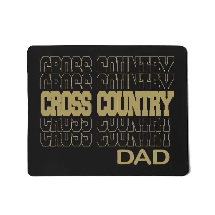 Cross Country Dad In Modern Stacked Lettering Mousepad