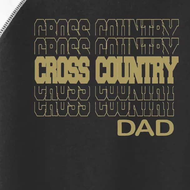 Cross Country Dad In Modern Stacked Lettering Toddler Fine Jersey T-Shirt