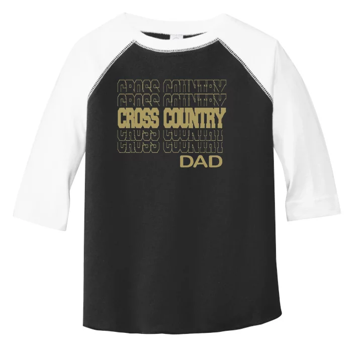 Cross Country Dad In Modern Stacked Lettering Toddler Fine Jersey T-Shirt