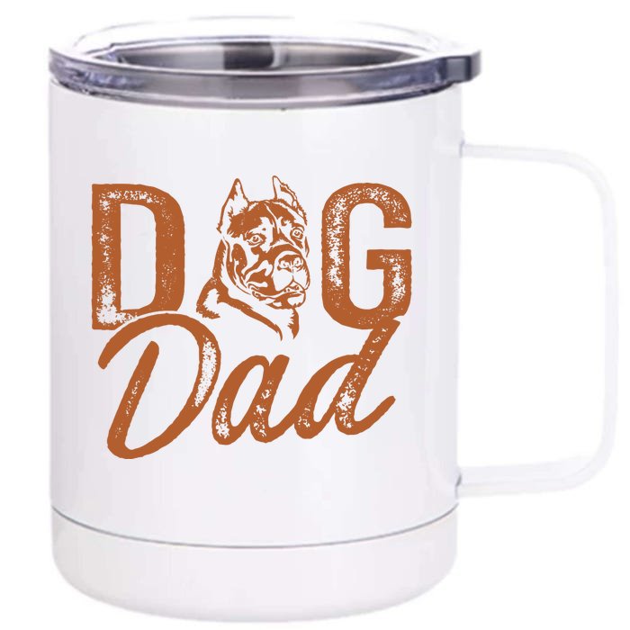 Cane Corso Dog Dad Cane Corso Lover Front & Back 12oz Stainless Steel Tumbler Cup