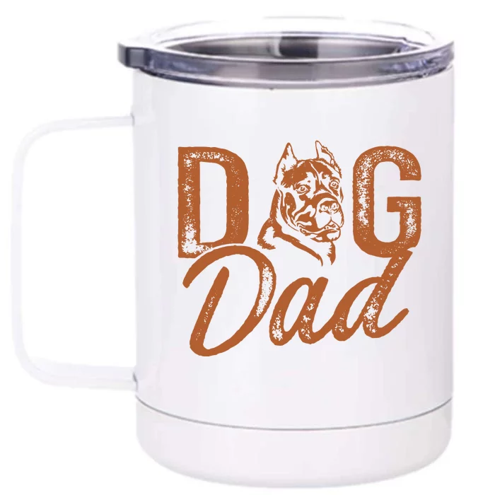 Cane Corso Dog Dad Cane Corso Lover Front & Back 12oz Stainless Steel Tumbler Cup