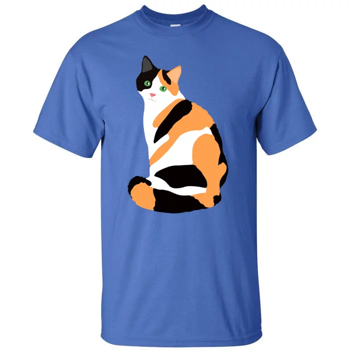 Calico Cat Drawing Calico Lovers Calico Gift Tall T-Shirt