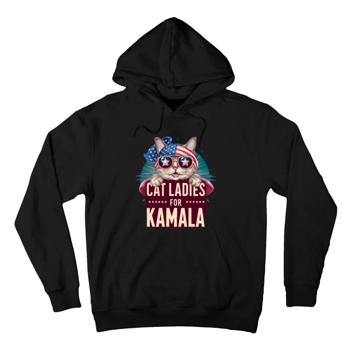 Cute Cat Design Cat Ladies For Kamala Hoodie