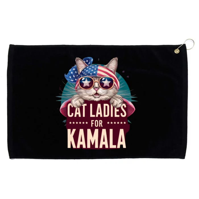 Cute Cat Design Cat Ladies For Kamala Grommeted Golf Towel